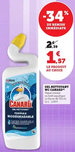 Bi1 Gel nettoyant wc canard offre