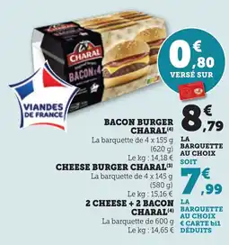 Bi1 Bacon burger charal offre