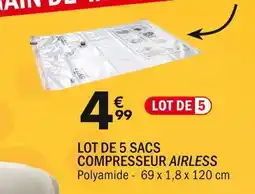 La Foir'Fouille AIRLESS Lot de 5 sacs compresseur offre