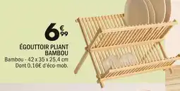 La Foir'Fouille Égouttoir Pliant Bambou offre
