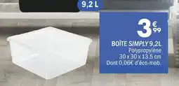 La Foir'Fouille BOÎTE SIMPLY 9,2L offre