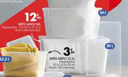 La Foir'Fouille BOÎTE SIMPLY 80L offre