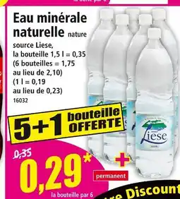 Norma Liese Eau minérale naturelle offre