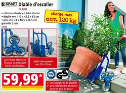 Norma KRAFT WERKZEUGE Diable d’escalier TK 1200 offre