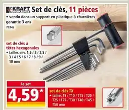 Norma KRAFT WERKZEUGE Set de clés, 11 pièces offre