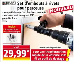 Norma Kraft Werkzeuge Set d'embouts à rivets pour perceuse offre