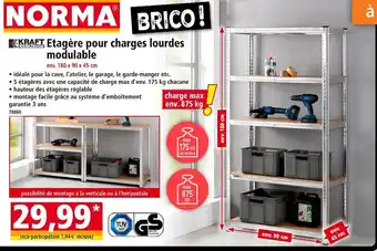 Norma KRAFT WERKZEUGE Étagère pour charges lourdes modulaire offre