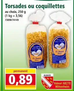 Norma Le Panier Doré Torsades ou coquillettes offre