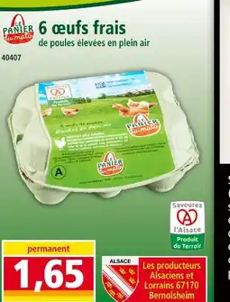 Norma Le Panier du Mois 6 œufs frais offre