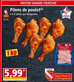 Norma Siebert Bruno SA 67120 Ergersheim Pilons de poulet offre