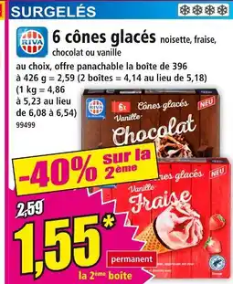Norma Riva 6 cônes glacés offre