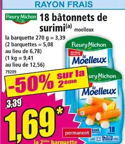 Norma FLEURY MOCHIN 18 bâtonnets de surimi moelleux offre