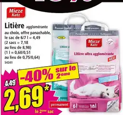 Norma MIEZE KATZ Litière ultra agglomérante offre