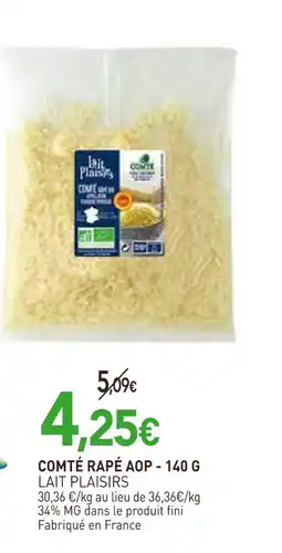 naturéO Lait Plaisirs Comté râpé AOP offre