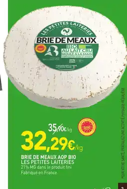 naturéO Les Petites Laiteries Brie de Meaux AOP bio offre