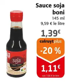 Colruyt Boni Sauce soja offre