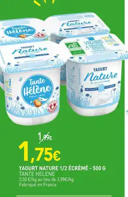 naturéO Tante Hélène Yaourt nature 1/2 écrémé offre