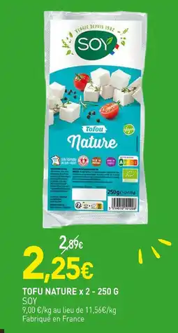 naturéO SOY Tofu nature x 2 offre