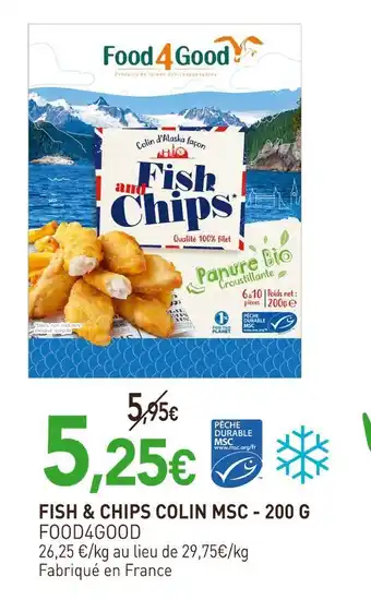 naturéO FOOD4GOOD FISH & CHIPS COLIN MSC offre
