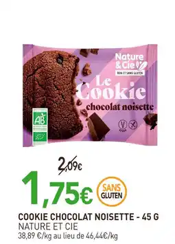 naturéO Nature et Cie Cookie chocolat noisette offre