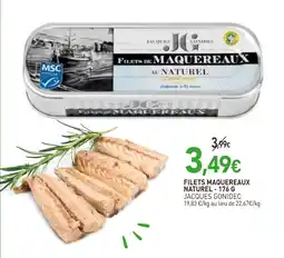 naturéO Jacques Gonidec Filets de maquereaux au naturel offre