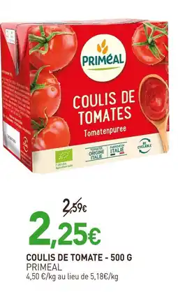naturéO Primeal Coulis de tomate offre