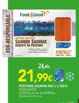 naturéO FOOD4GOOD Portions saumon MSC x 4 offre