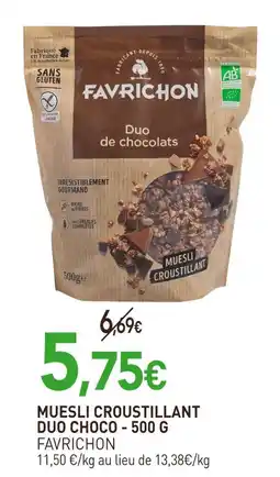 naturéO FAVRICHON Muesli croustillant duo choco offre