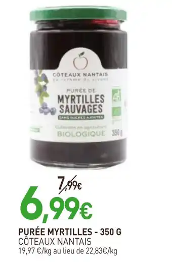 naturéO CÔTEAUX NANTAIS PURÉE MYRTILLES offre