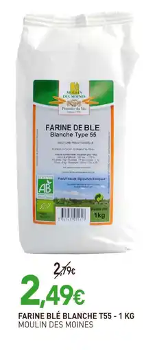 naturéO Moulin des Moines Farine blé blanche T55 offre