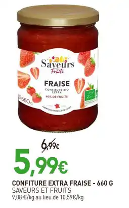 naturéO Saveurs et Fruits Confiture extra fraise offre