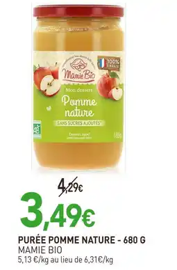 naturéO Mamie Bio Purée pomme nature offre