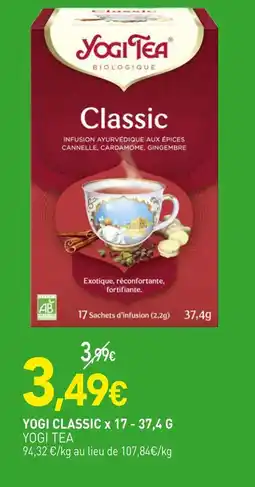 naturéO Yogi Tea Yogi Classic x 17 offre