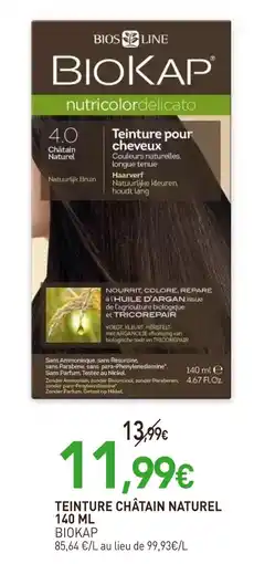 naturéO BIOKAP Teinture Châtain Naturel offre