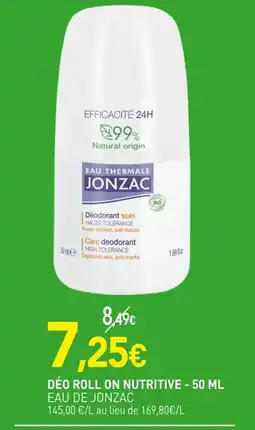 naturéO Eau de Jonzac Déo roll on nutritive offre