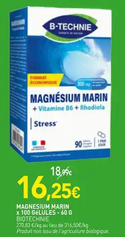 naturéO BIOTECHNIE MAGNESIUM MARIN x 100 GÉLULES offre