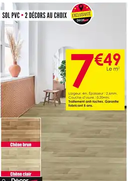 Décor Discount SOL PVC • 2 DÉCORS AU CHOIX offre