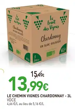 naturéO VDCE LE CHEMIN VIGNES CHARDONNAY offre