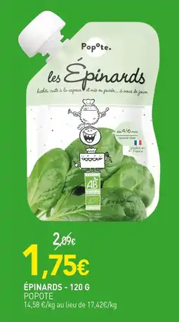 naturéO Popote Épinards offre
