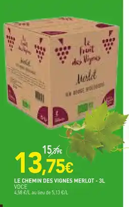 naturéO VDCE LE CHEMIN DES VIGNES MERLOT offre