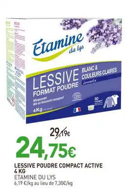 naturéO ETAMINE DU LYS Lessive poudre compact active offre