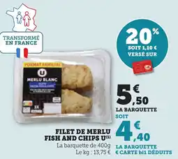 Bi1 Filet de merlu fish and chips u offre