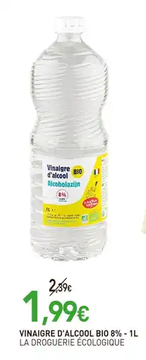naturéO La droguerie écologique Vinaigre d'alcool BIO 8% offre