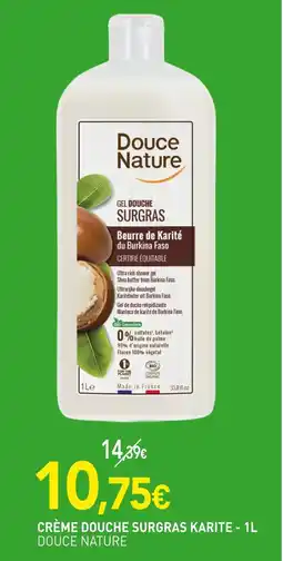 naturéO Douce Nature CRÈME DOUCHE SURGRAS KARITE offre