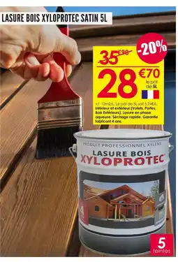 Décor Discount Xyloprotec Lasure Bois Satin 5L offre