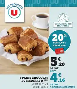 Bi1 8 pains chocolat pur beurre u offre