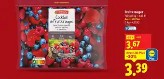 Lidl FRESHONA Cocktail de Fruits rouges offre