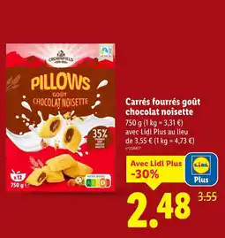 Lidl CROWNFIELD Pillows goût chocolat noisette offre