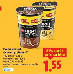 Lidl High Protein Pudding offre