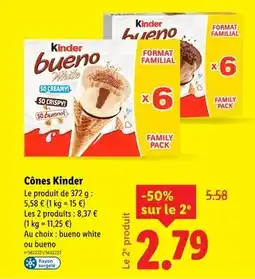 Lidl Cônes kinder offre